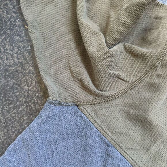 Bleu Green/Grey Long Sleeve Polo Shirt Mens Size XL Preppy Style Vintage 2000s - Picture 8 of 12